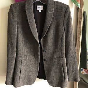 Vintage Armani Blazer, Sz 4, Italian, Wool & Silk